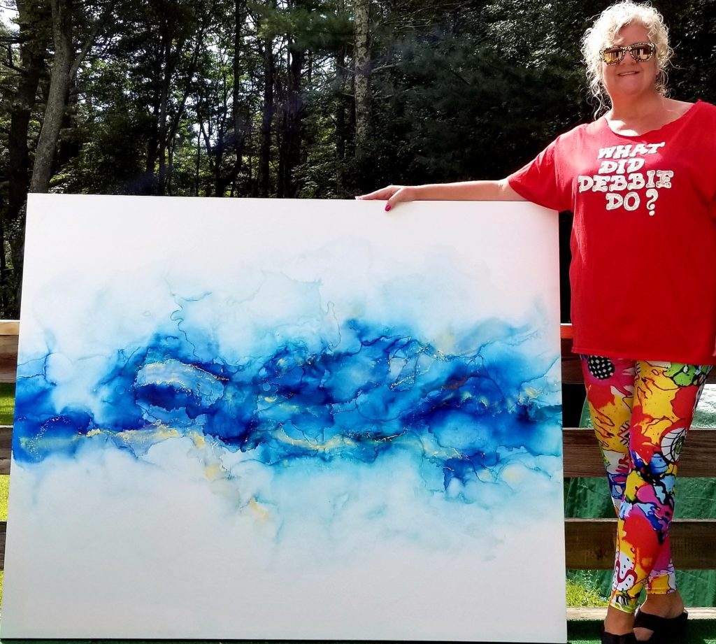 Large Alcohol ink painting
