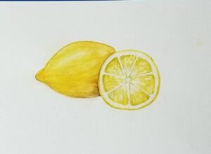 watercolor lemons