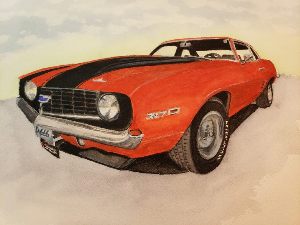 orange camaro sm