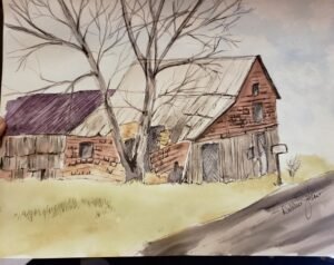 old falling down farm