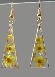 Yellow Flower Earrings