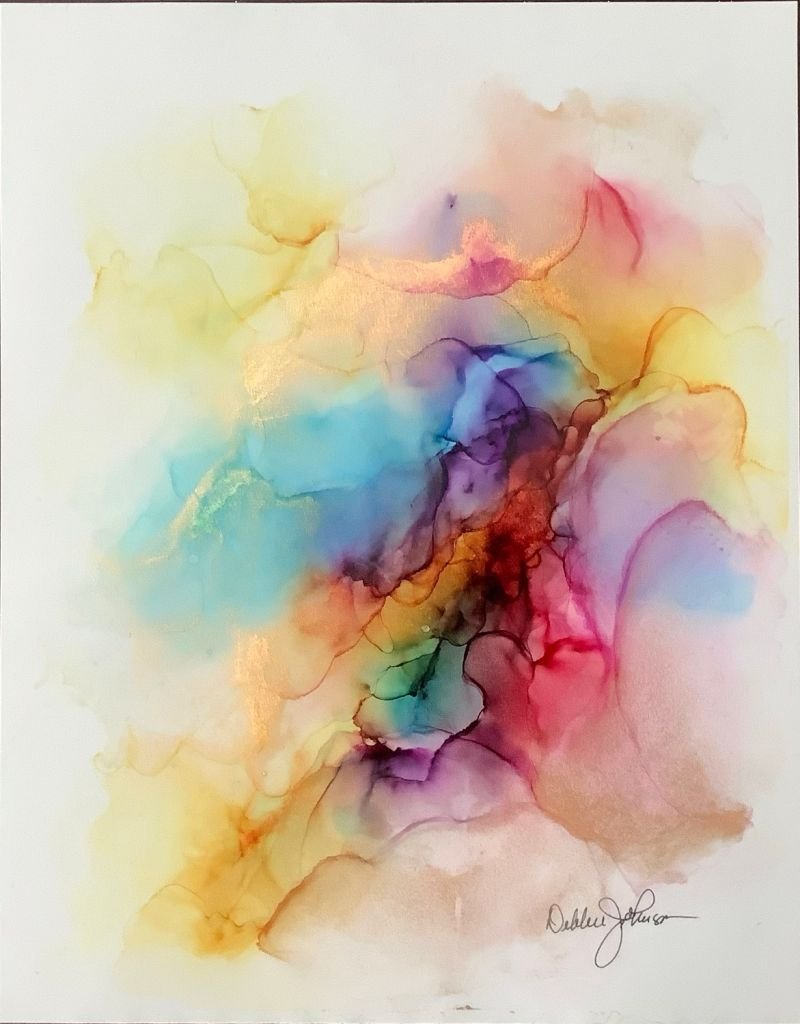 Abstract alcohol ink artwork