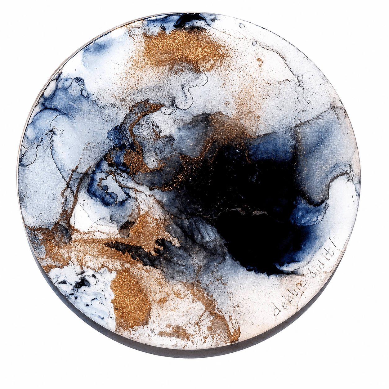 Midnight Gilded Resin Coaster Set - Image 8