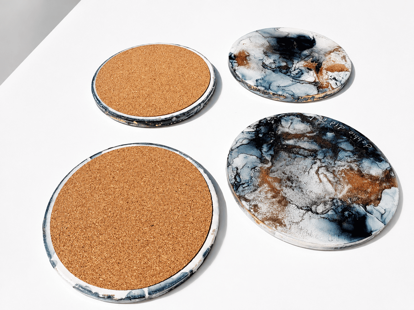Midnight Gilded Resin Coaster Set - Image 3