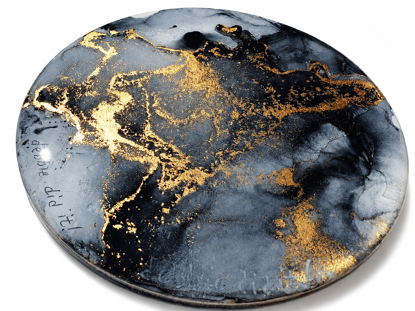 Midnight Gilded Resin Coaster Set - Image 6