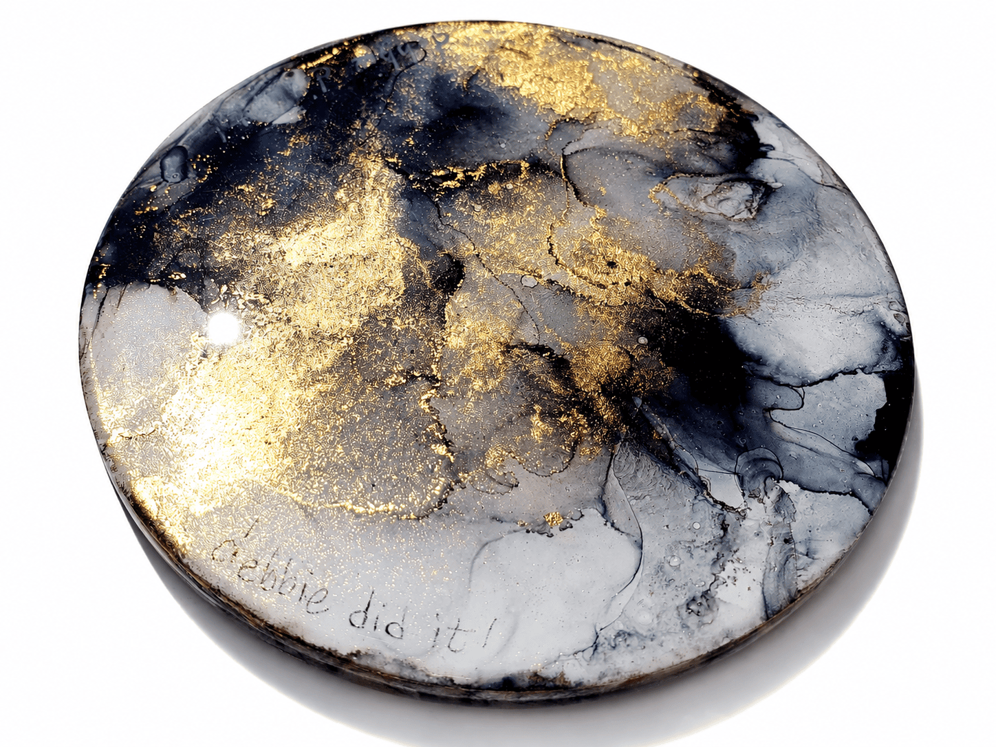 Midnight Gilded Resin Coaster Set - Image 5