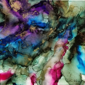 Surprise 12" x 12" alcohol ink on canvas Surprise 12" x 12" alcohol ink on canvas