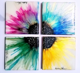 Set of 4 Coasters and oh how they glitter! Set of 4 Coasters and oh how they glitter!