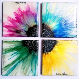 Set of 4 Coasters and oh how they glitter! Set of 4 Coasters and oh how they glitter!